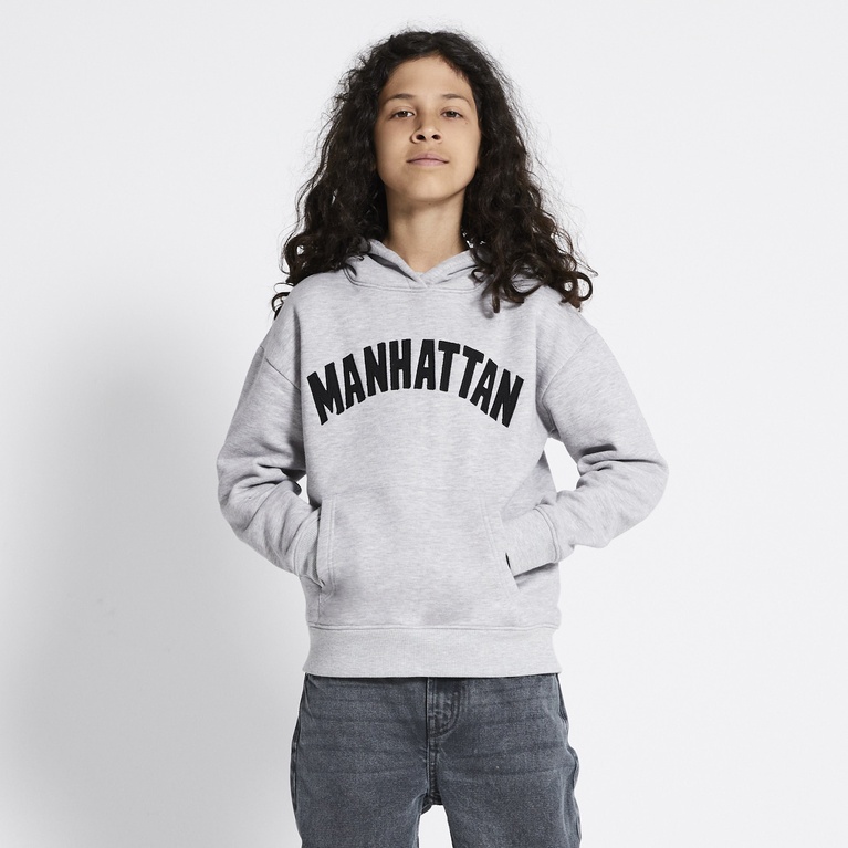 Printed hoodie "Jordon" Grey melange 4